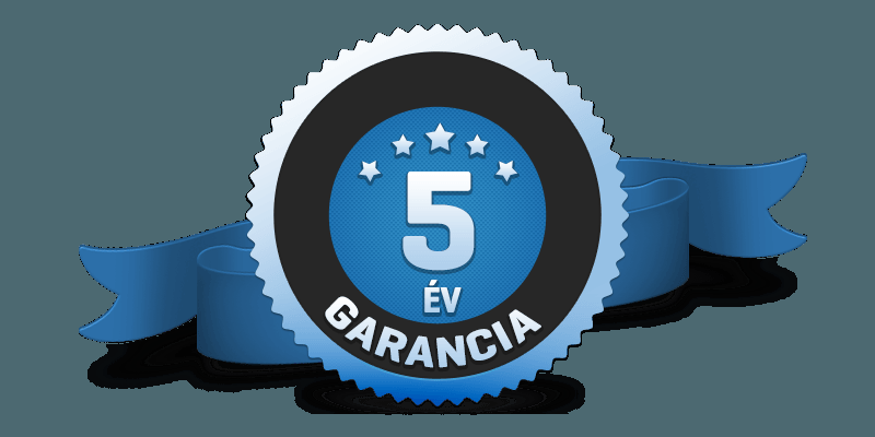 5 év garancia