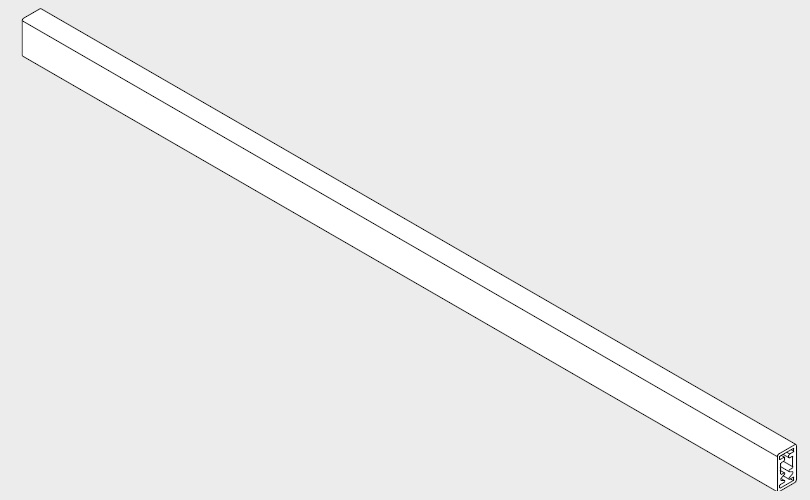 MERIVOBOX Rendszer: Standard Belső fiókhoz előlap magasító keresztkorlát 1059 mm (ZR4.1059U)