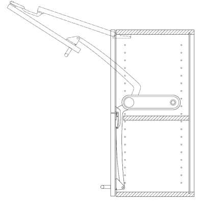 Fold felnyíló vasalat