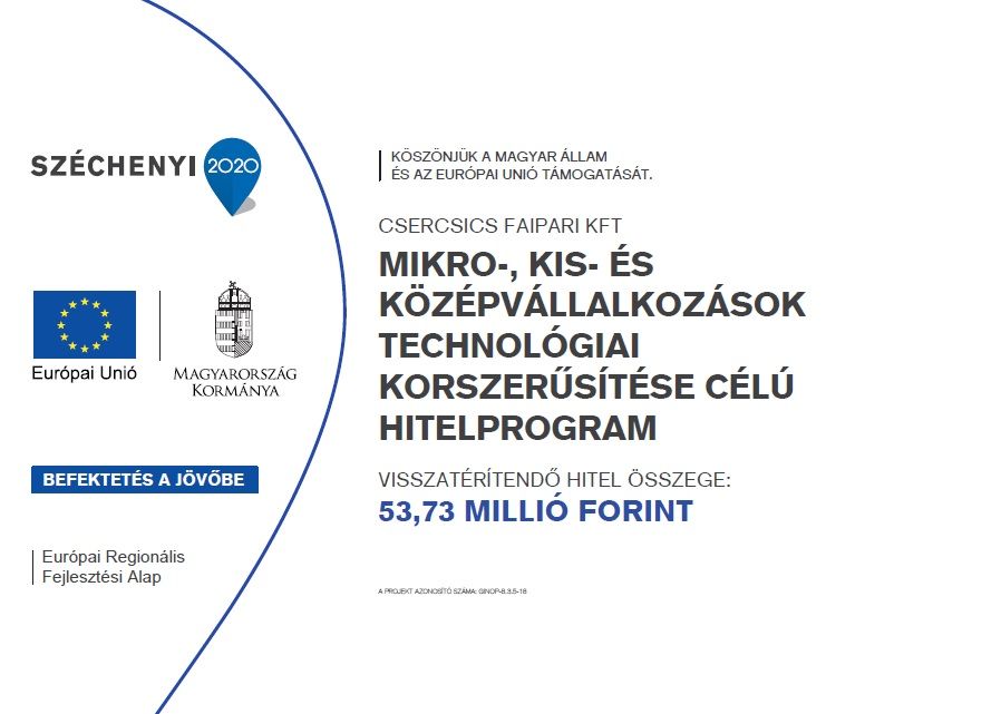 MIKRO-, KIS- ÉS KÖZÉPVÁLLALKOZÁSOK TECHNOLÓGIAI KORSZERŰSÍTÉSE CÉLÚ HITELPROGRAM